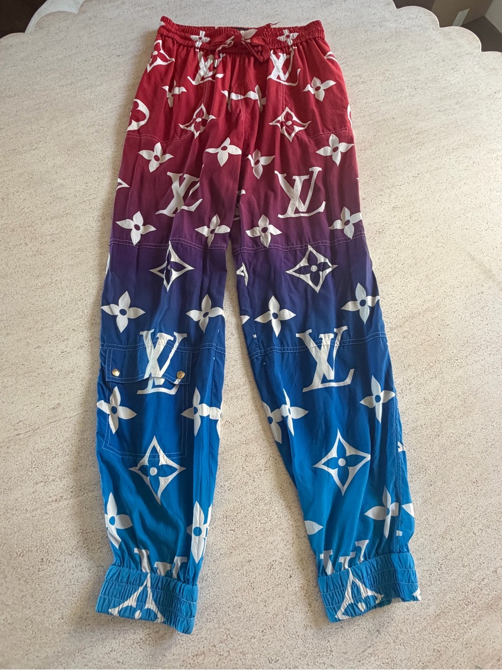 Louis Vuitton Sunset Monogram Gradient Jogger Pants | Size 38